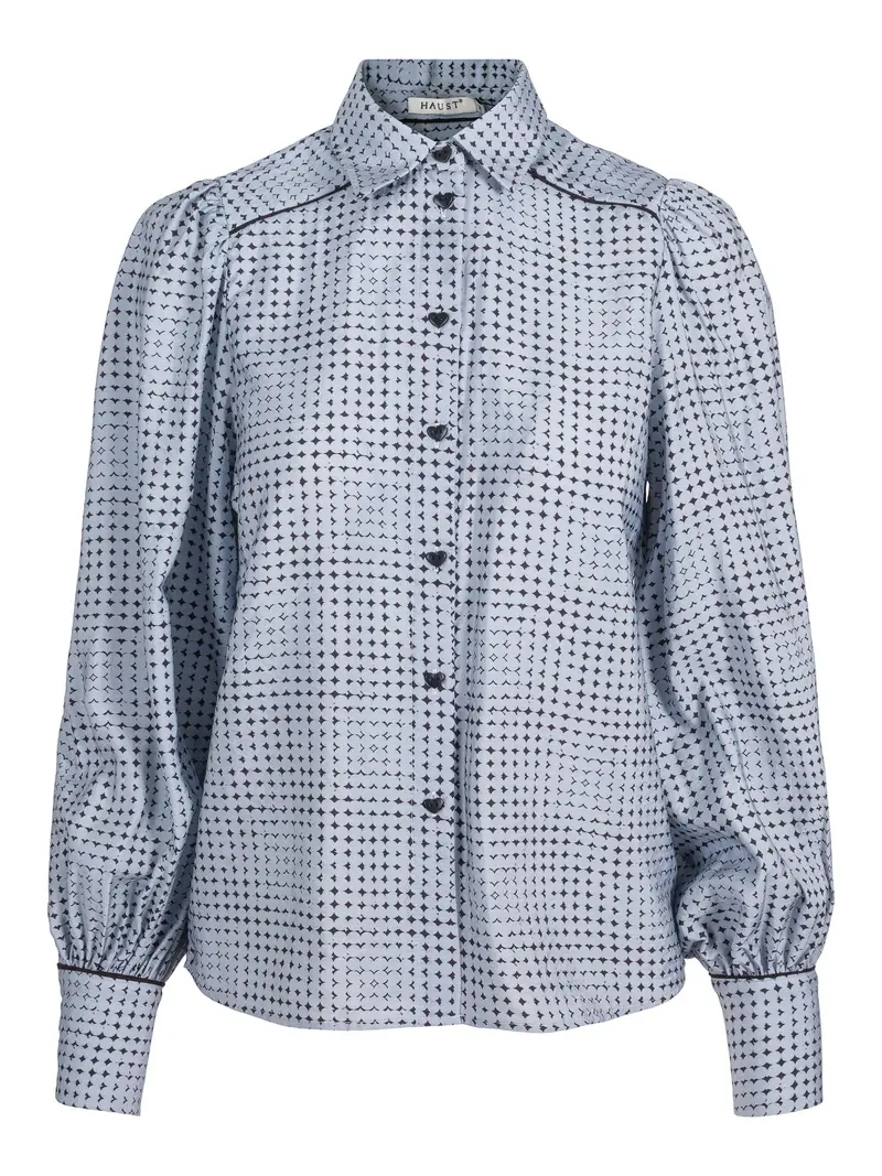 Piping blouse Dusty Blue