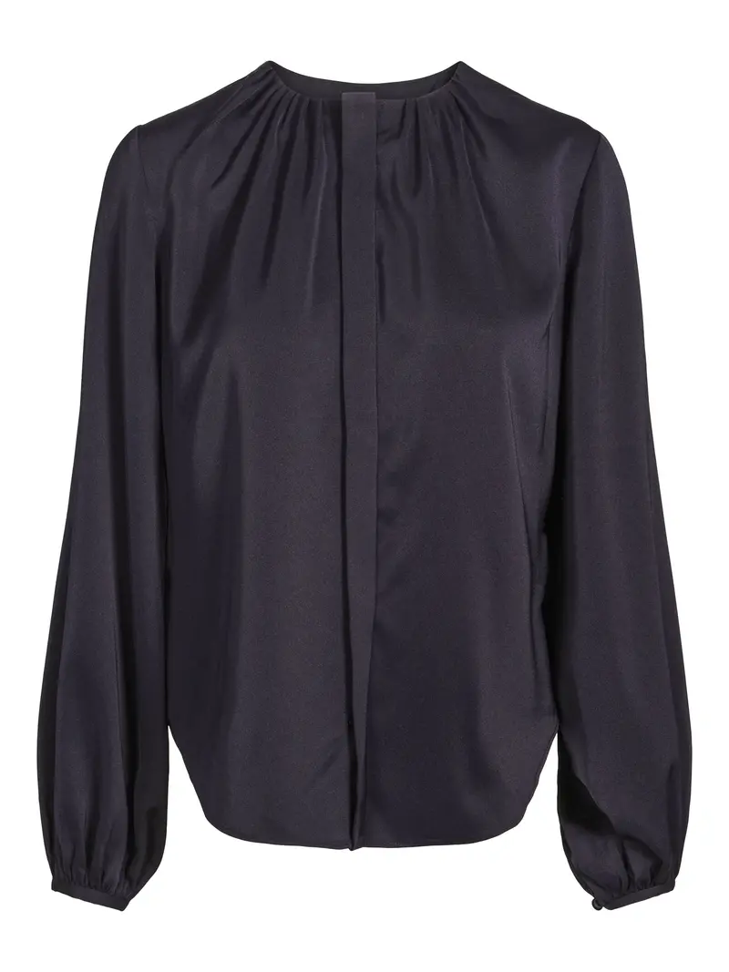 Pleat blouse Navy