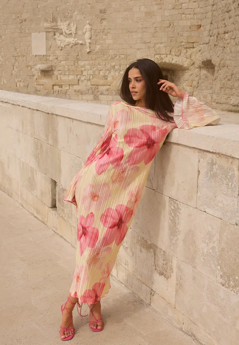 Pleated Frill Dress