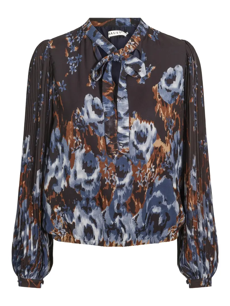 Pleated sleeve blouse Multi