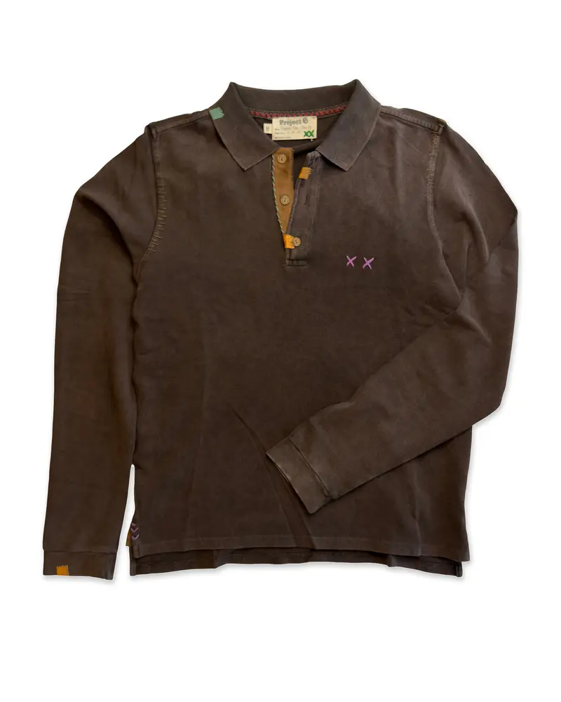 Prepster Langermet Polo Coffee Brown