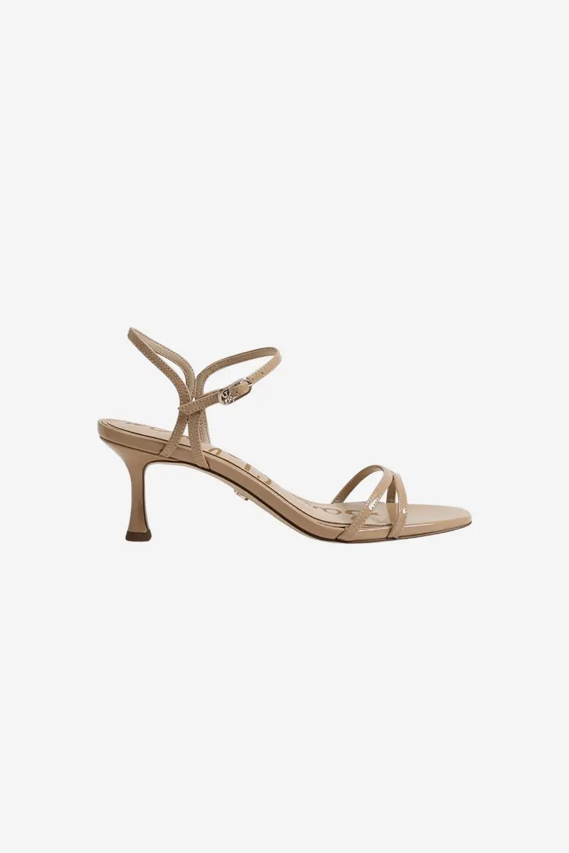 Presley Strappy Kitten Heel Sienna Tan Patent