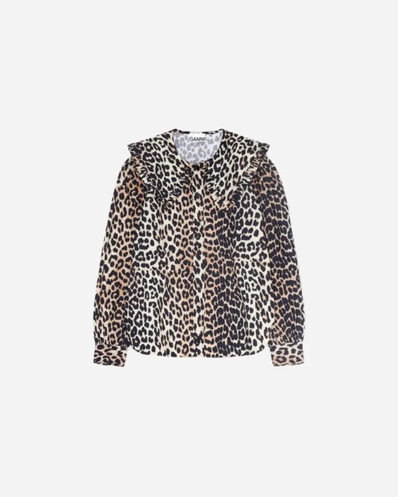 Printed Cotton Poplin - Leopard