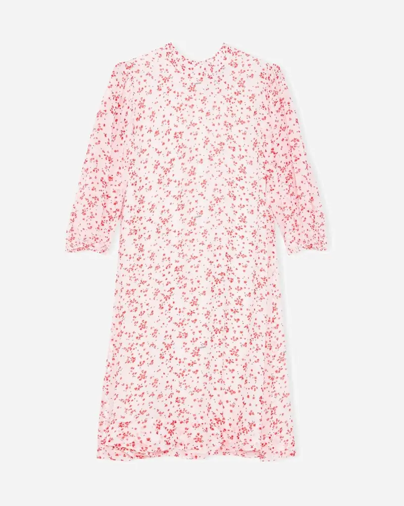 Printed Georgette Mini Dress - Egret