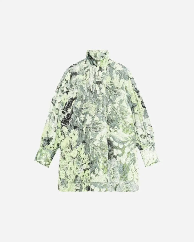 Printed Half Zip Mini Dress - Margarita