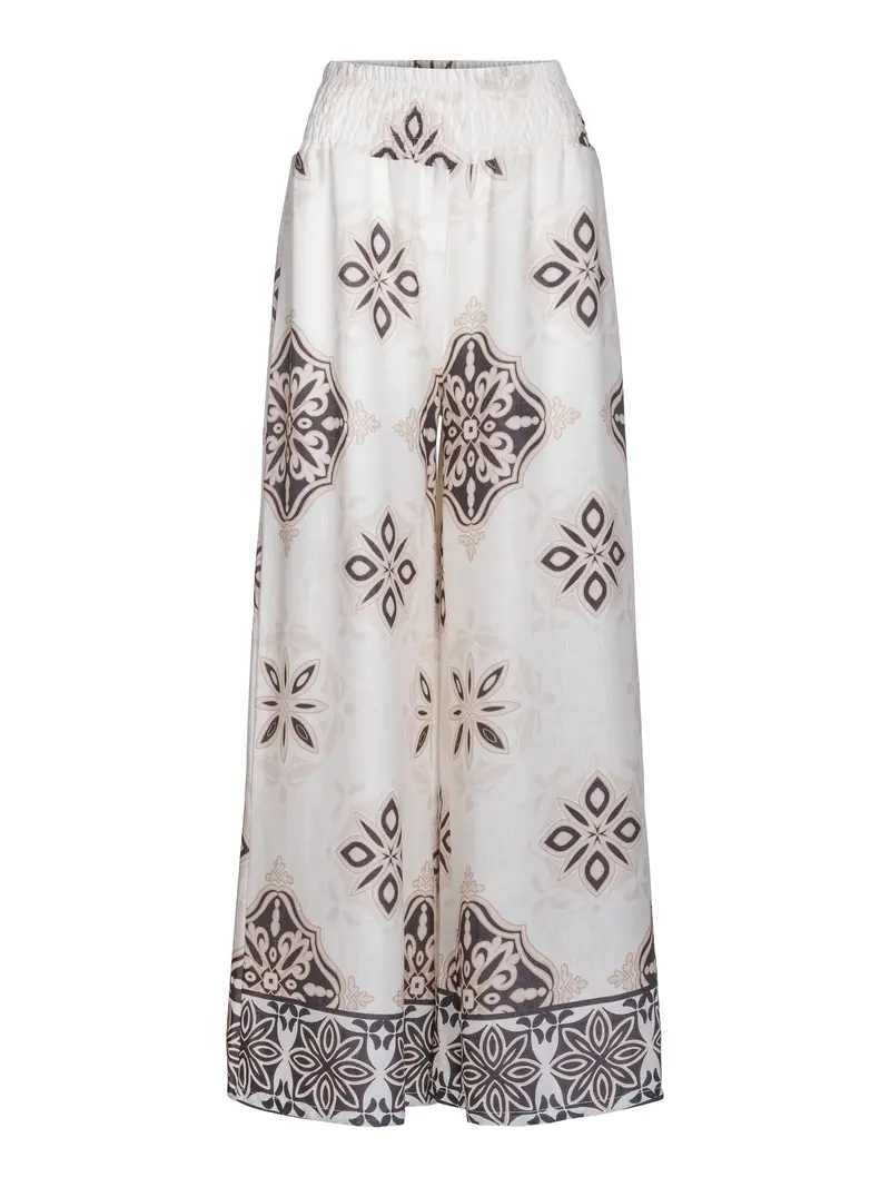 Printed wide trouser Multi