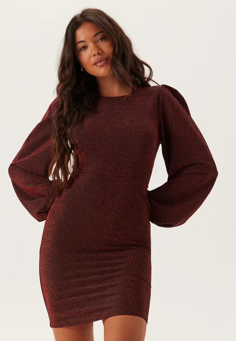 Puff Sleeve Sparkling Dress