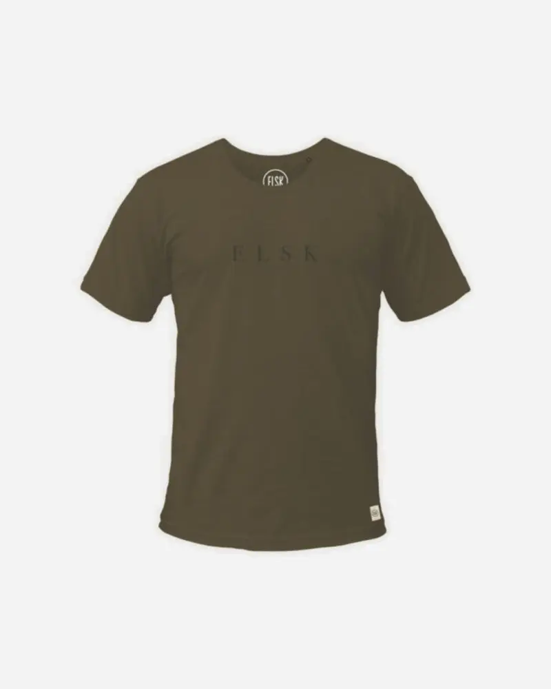 PURE ESSENTIAL MEN'S TEE - MILITARY OLIVE