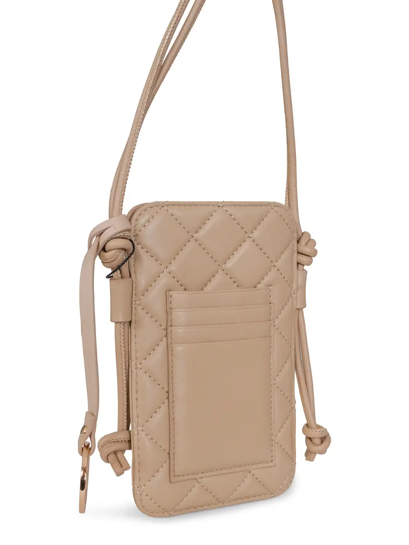 quilted small leather bag Lys sand