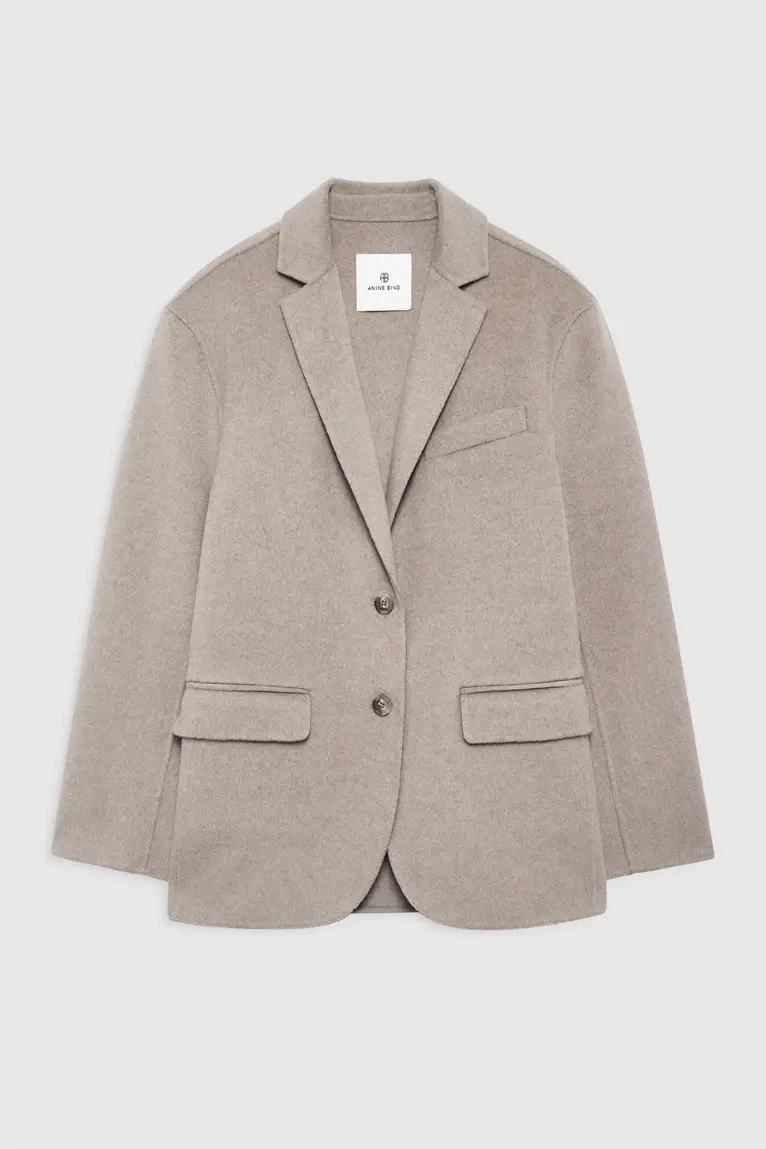 Quinn Blazer Oatmeal Melange Cashmere Blend