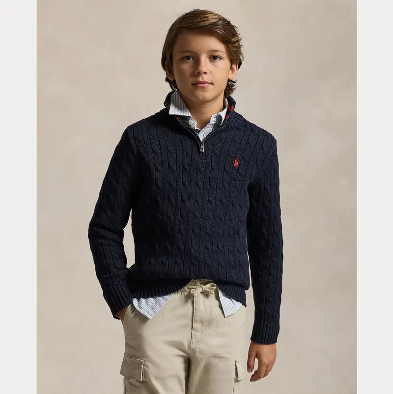 Ralph Lauren Kabelstrikk Half-zip