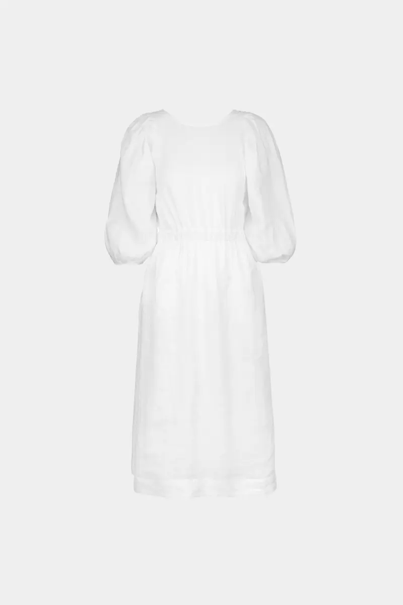 Rebecca Linen Dress White