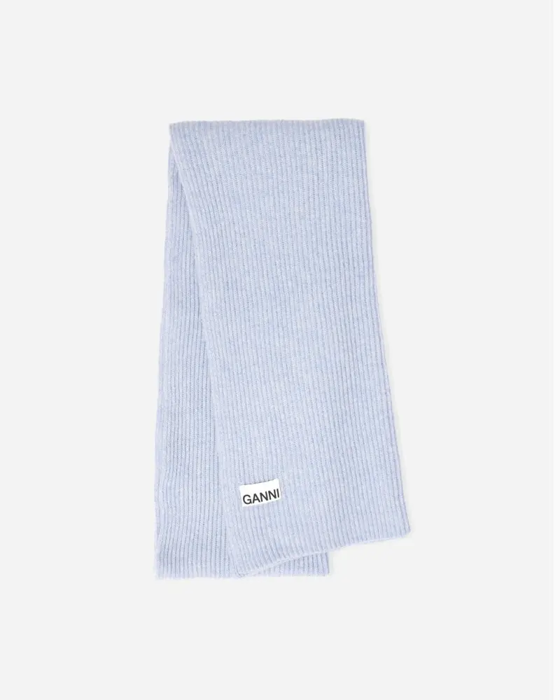 Recycled Wool Knit Scarf - Heather