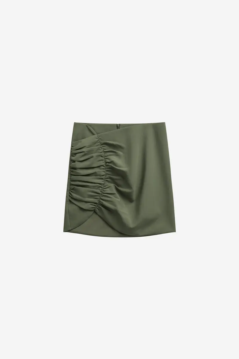 REFINED MINI SKIRT OLIVE GREEN