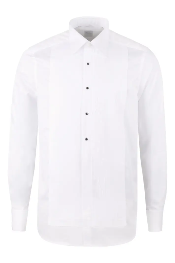 Regular, C56 Fit Front Open Pleats DR Cuff White