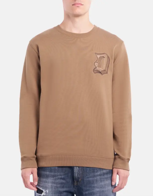 Regular-Fit Crew-Neck Cotton Sweatshirt