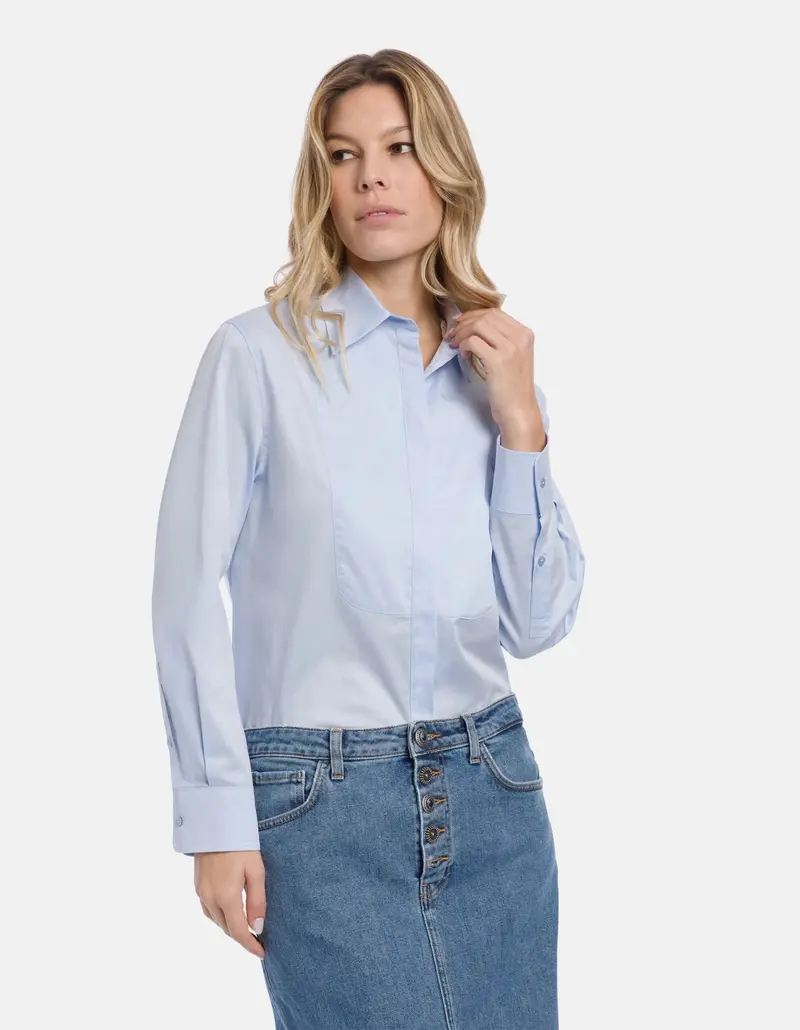 Regular-Fit Shirt Yarn-Dyed Gabardine