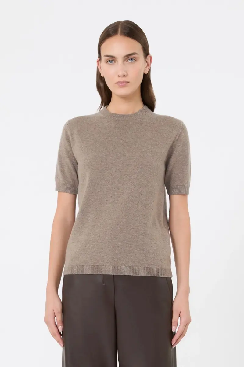 Regular Wool and Cashmere Sweater Natural