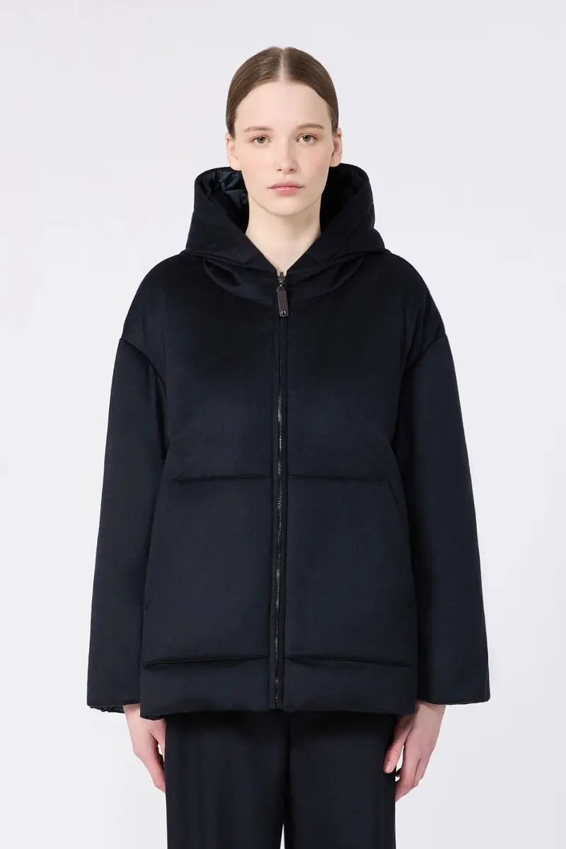 Reversible Cashmere Puffer Jacket Midnight Blue