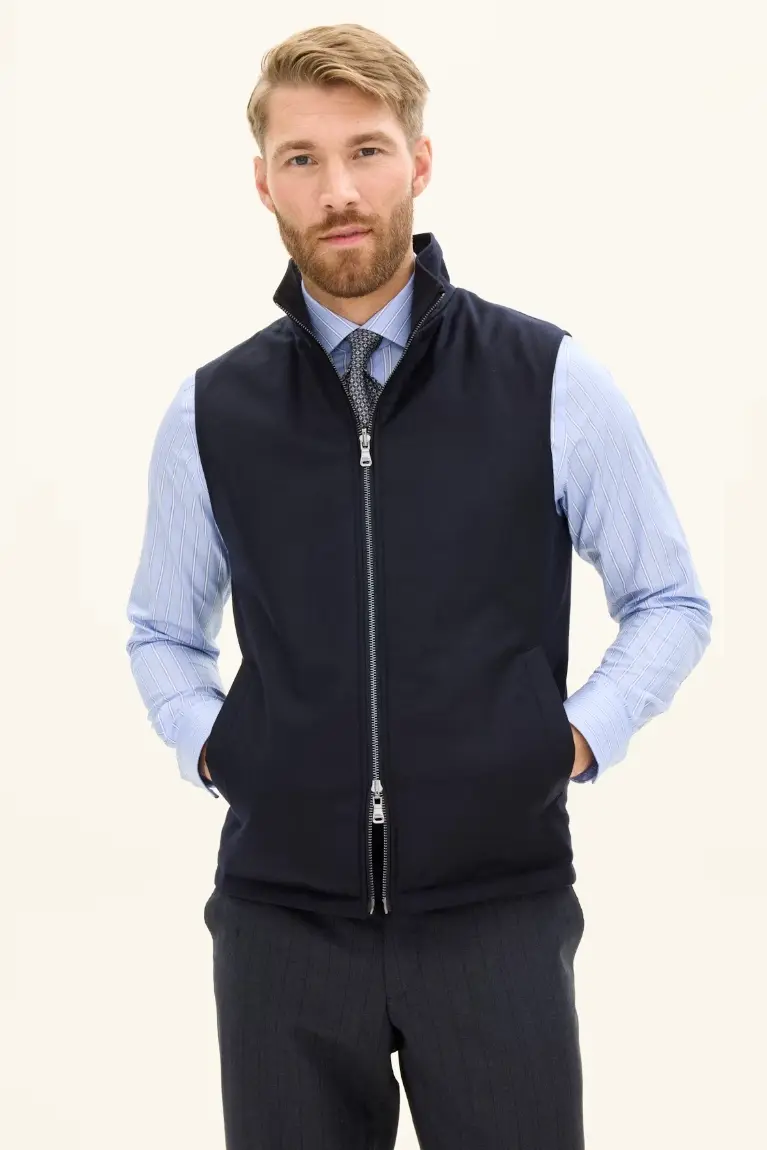 Reversible Padded Vest Navy
