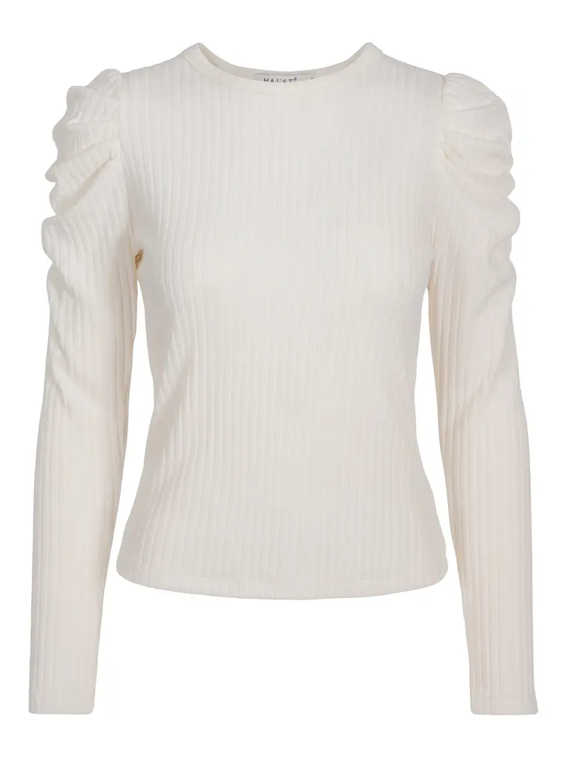 Rib feminine top Creme