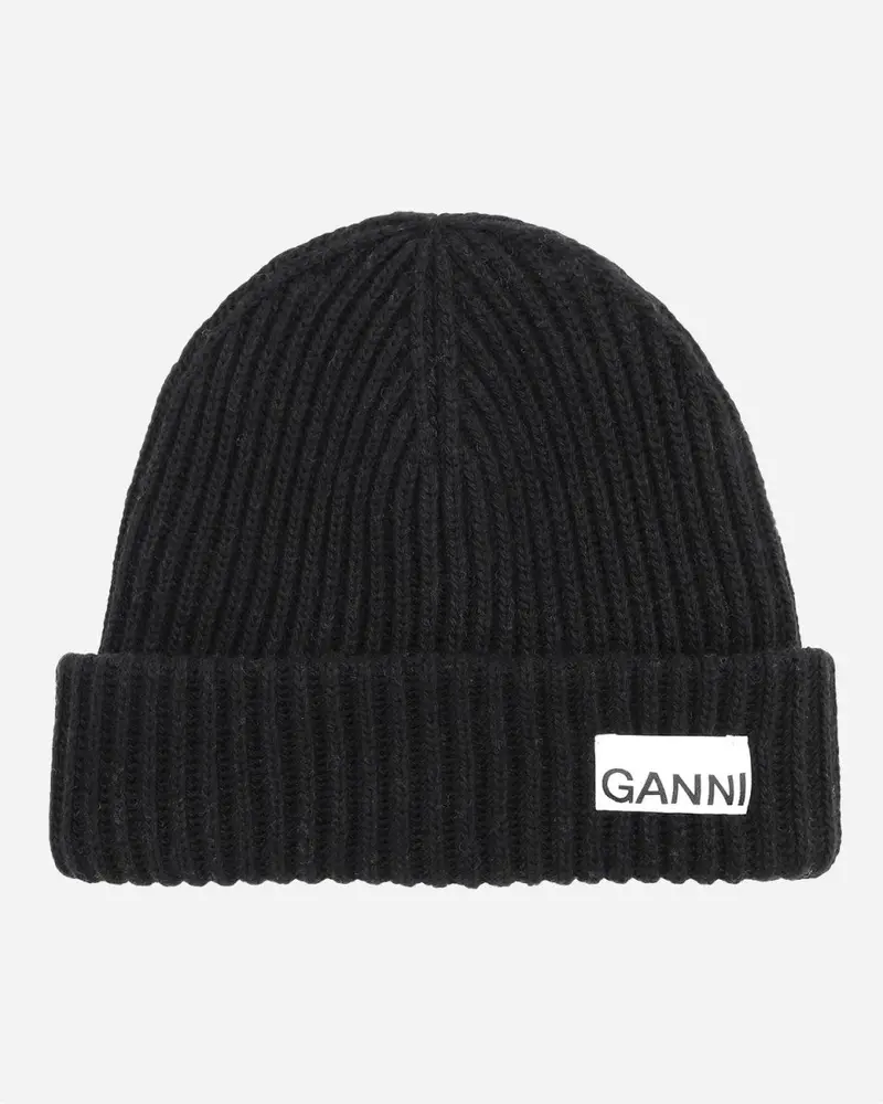 Rib Knit Beanie - Black