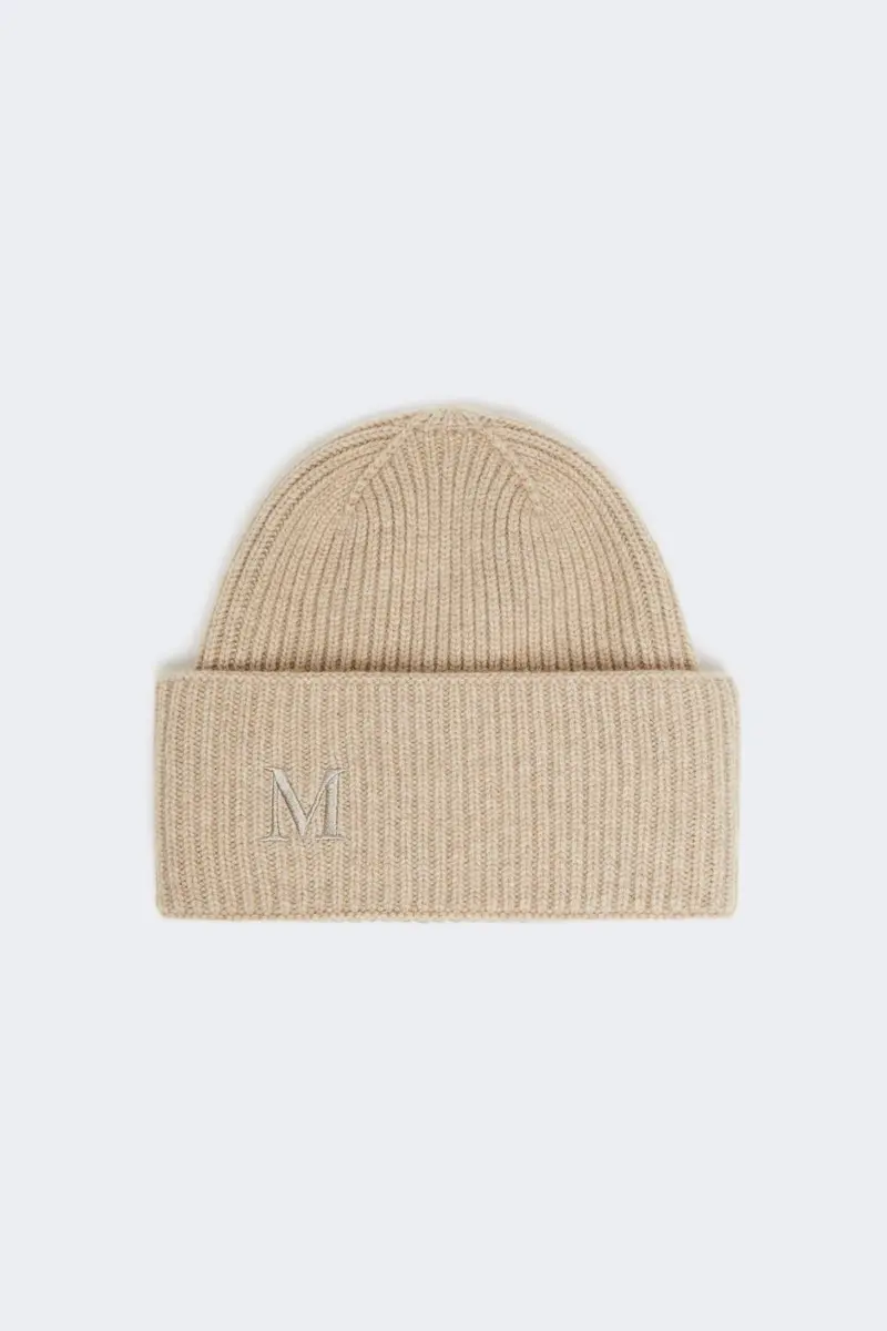 Rib-knit Cashmere Beanie Beige
