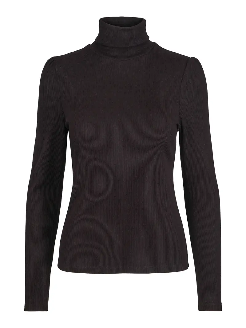 Rib rollneck Black