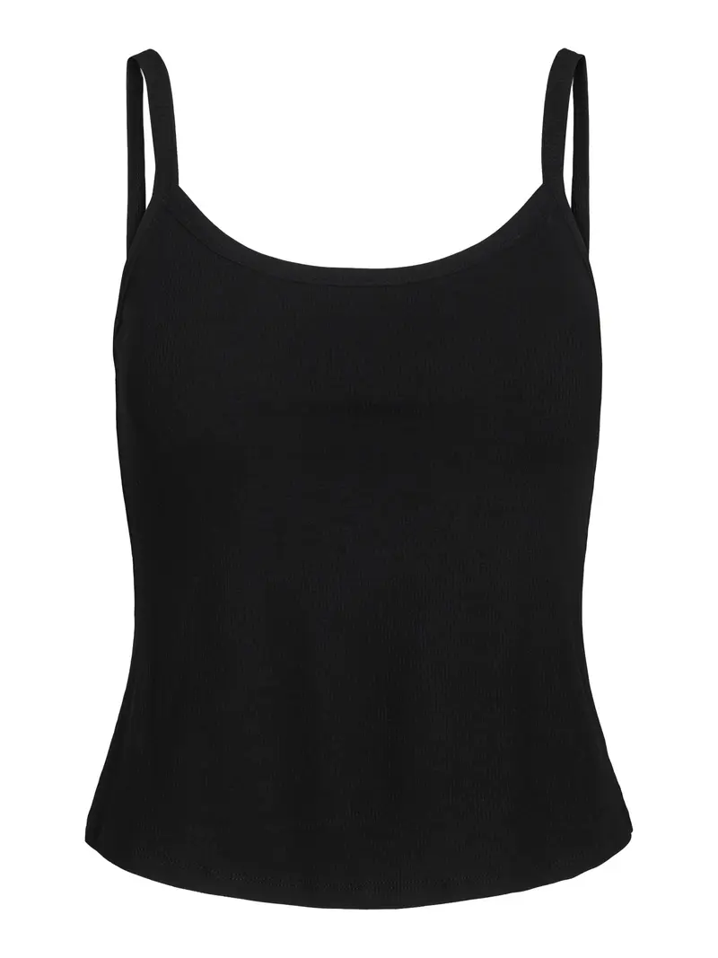 Rib singlet Black