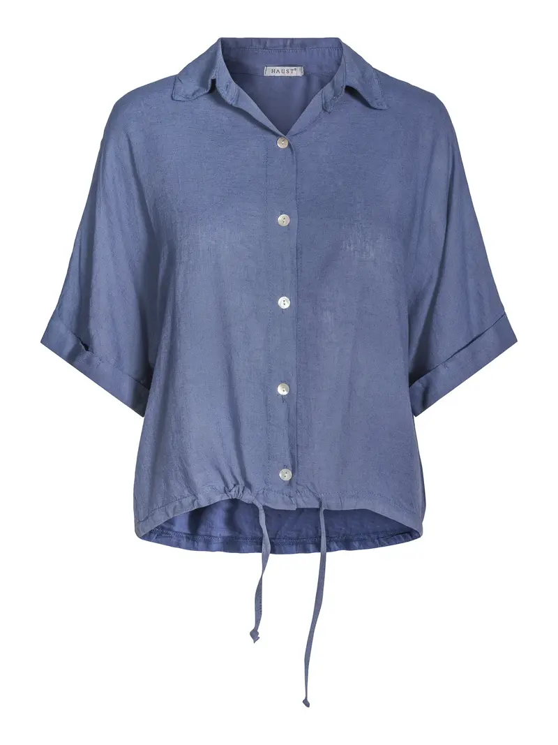 Ribbon shirt Dark Jeans Blue