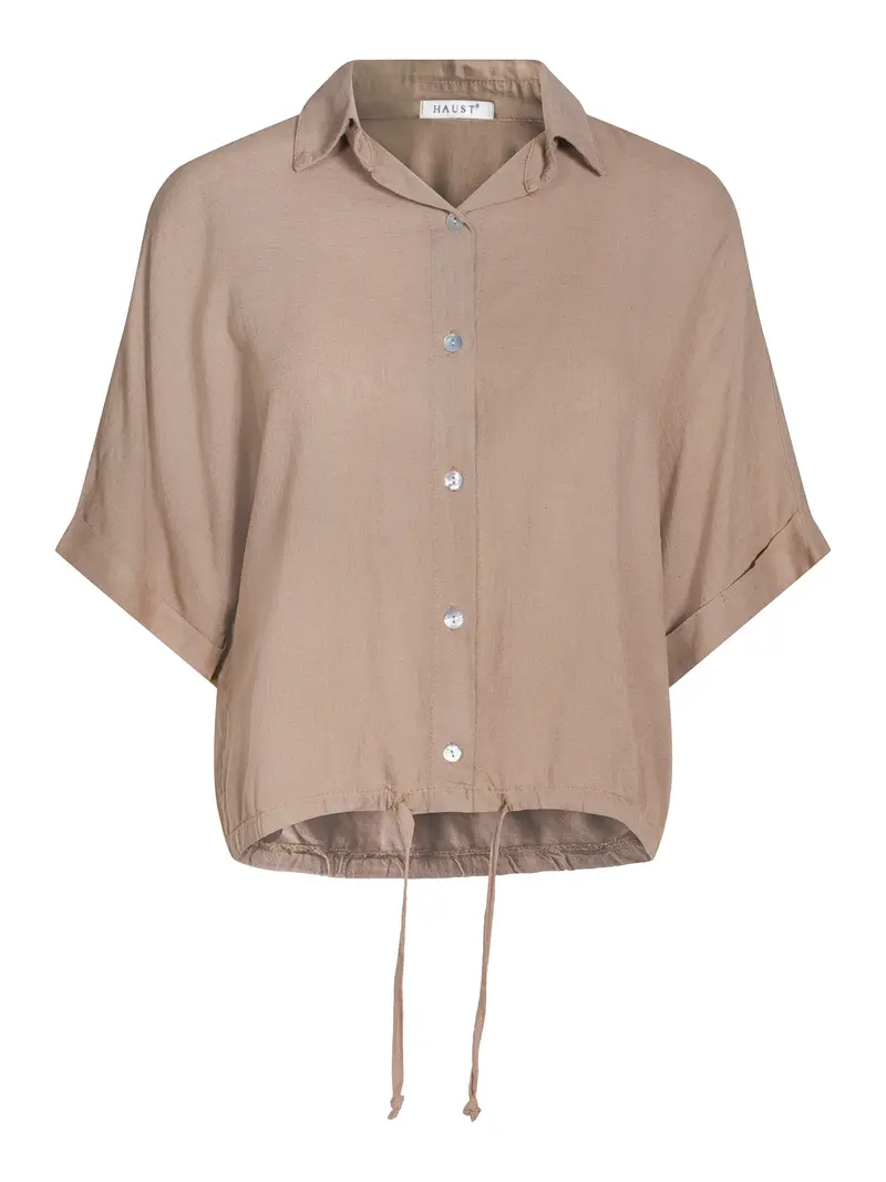 Ribbon shirt Dark Sand