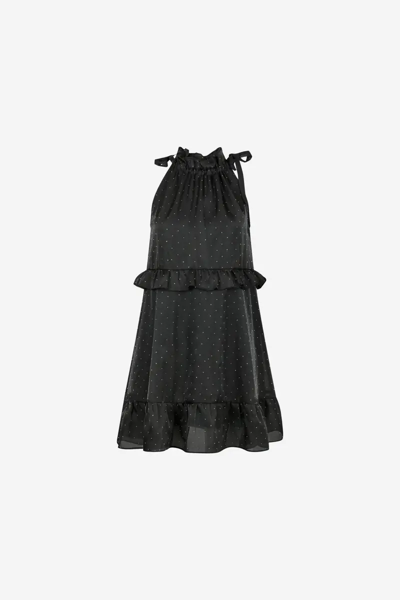 Rida Bedazzled Dress Black