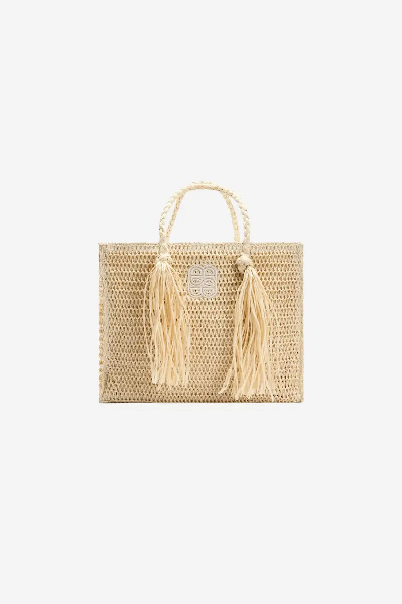 Rikke Straw Bag Beige