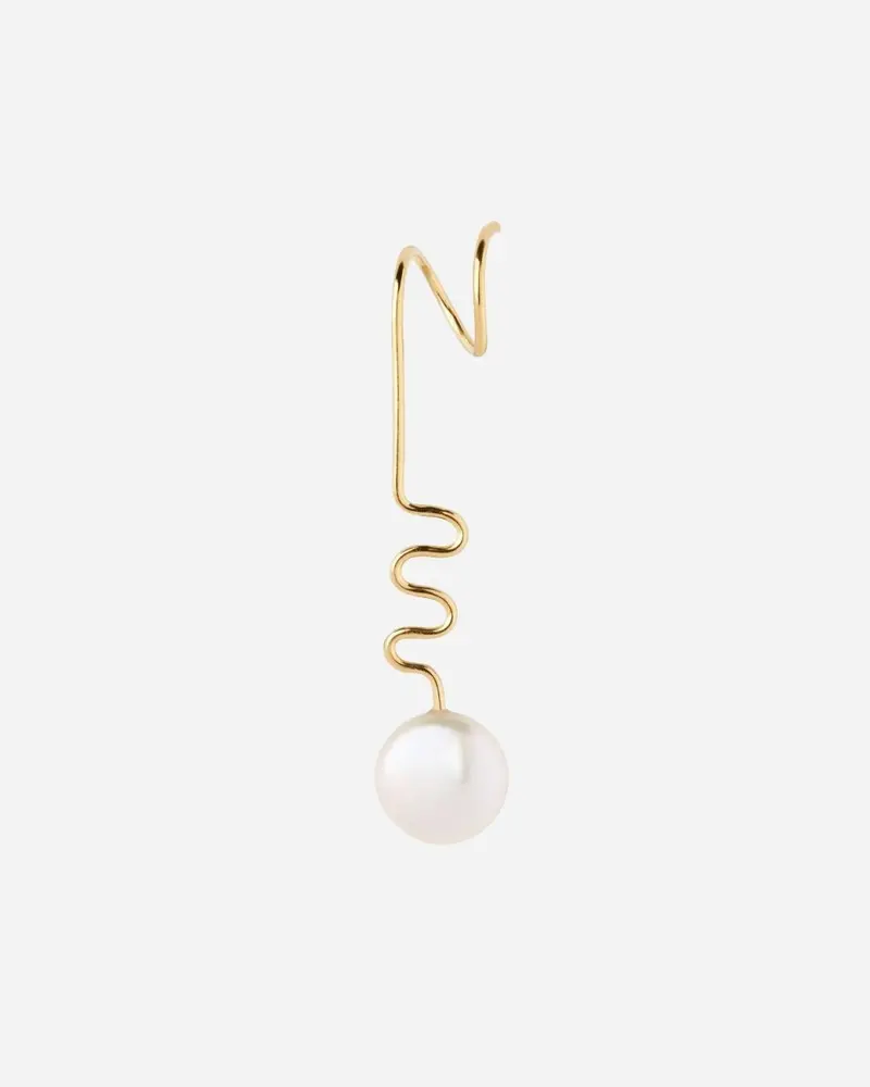 Rimini Twirl Earring Gold - Left