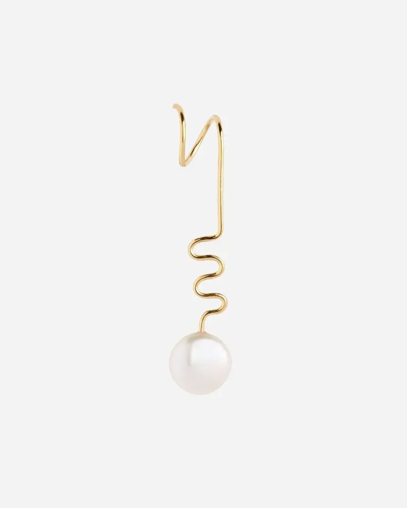 Rimini Twirl Earring Gold - Right