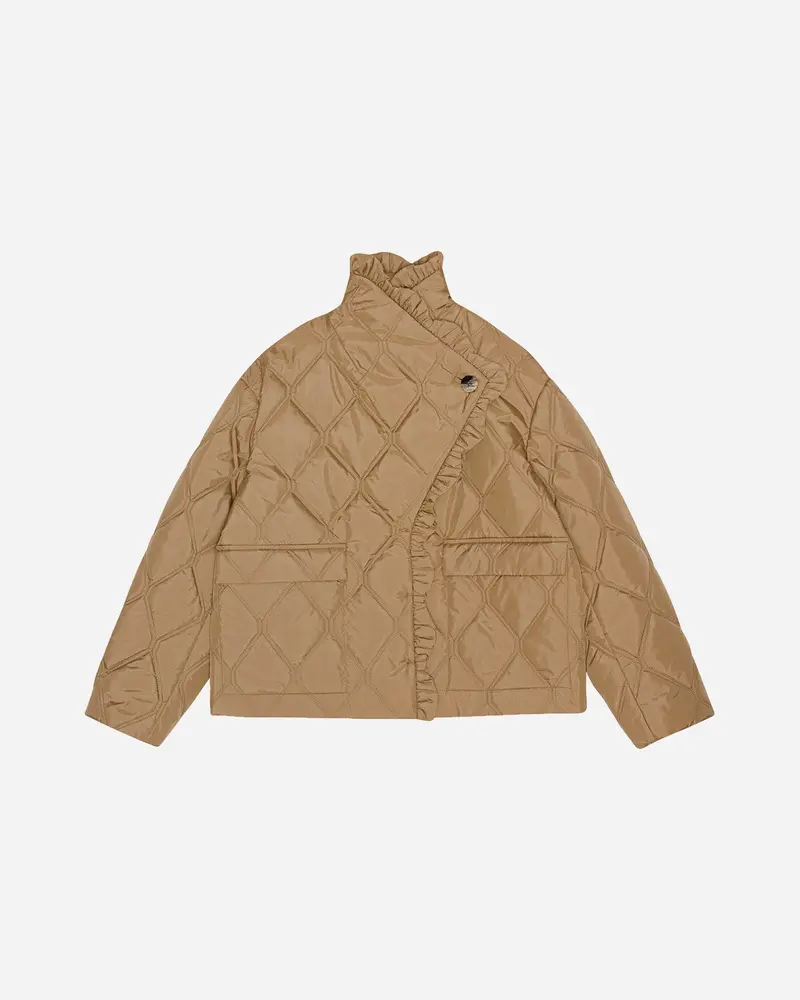 Ripstop Quilt Frill Edge Jacket - Petrified Oak