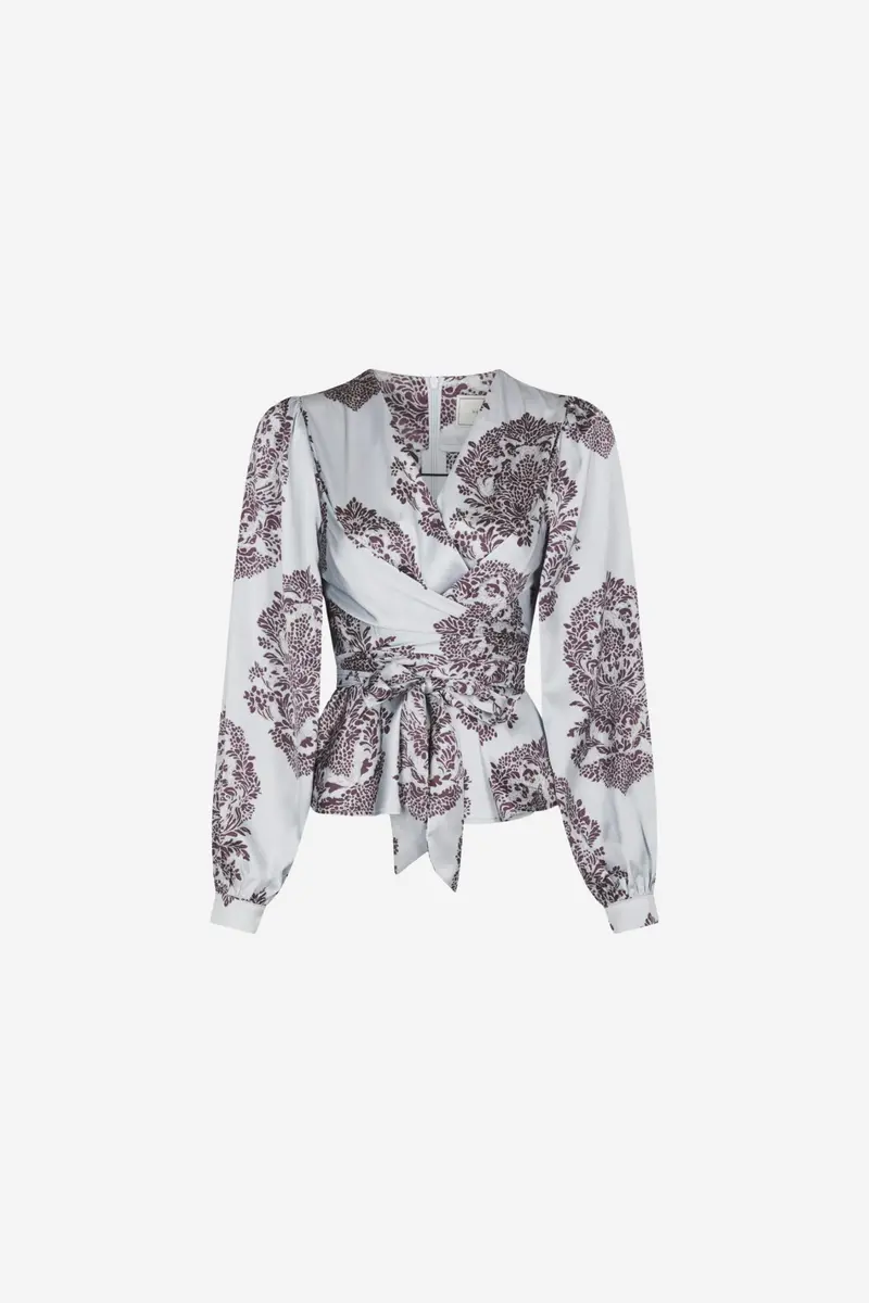 Rista Deco Drop Blouse Light Blue