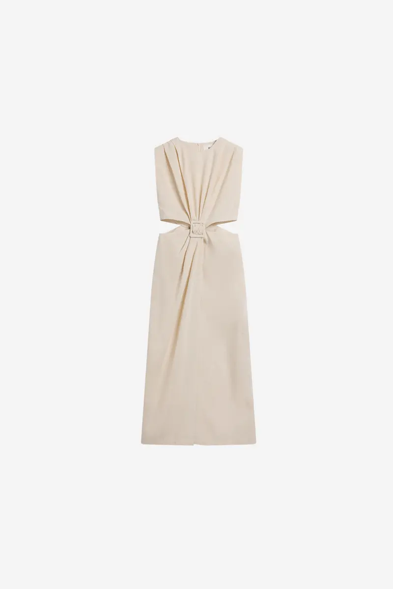 Riviera Dress Raw Beige