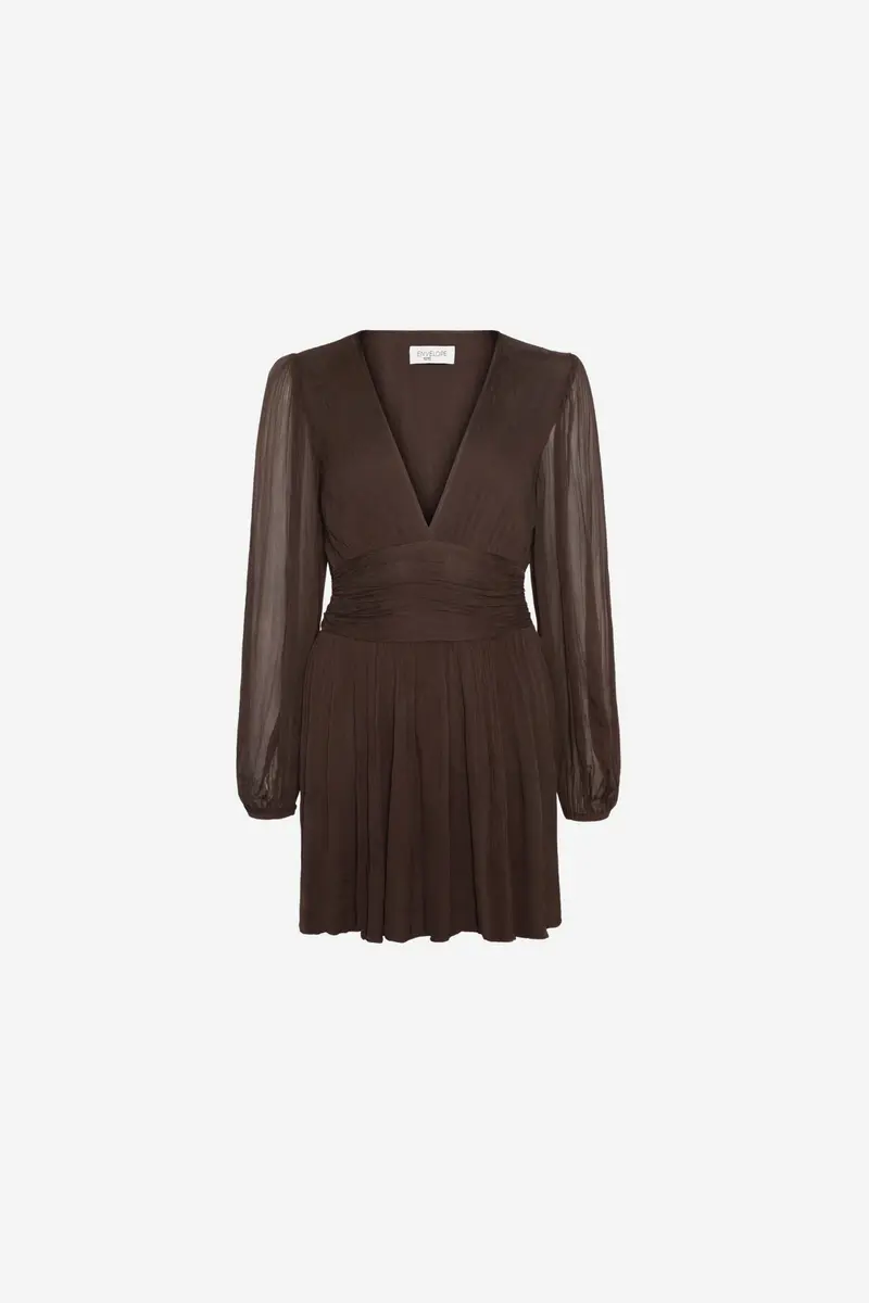Riviera Dress Short Dark brown