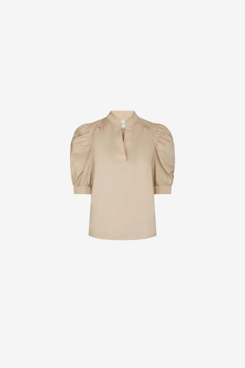 Roella Poplin Blouse Dark Sand