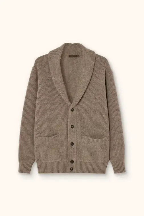 Roland Cardigan Walnut Beige