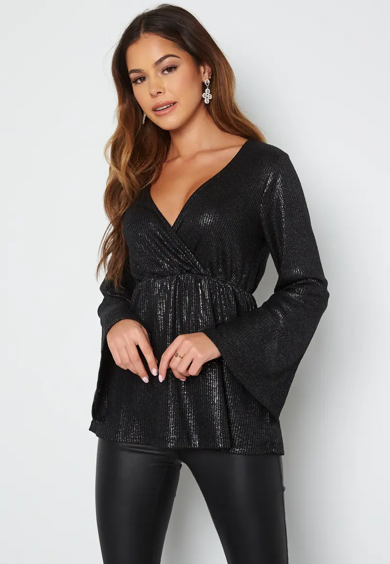 Romy glitter wrap top