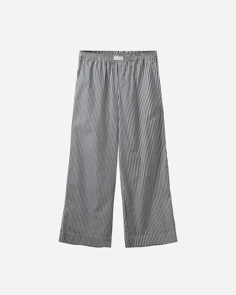 Rønne Essential Pajamas Pants - Black/White Stripe