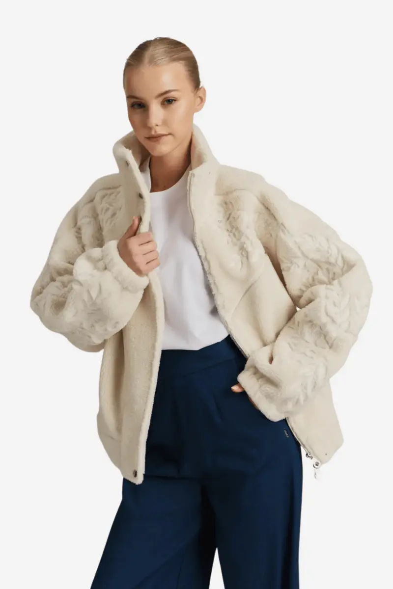 Ronya Fleece Jacket Cream