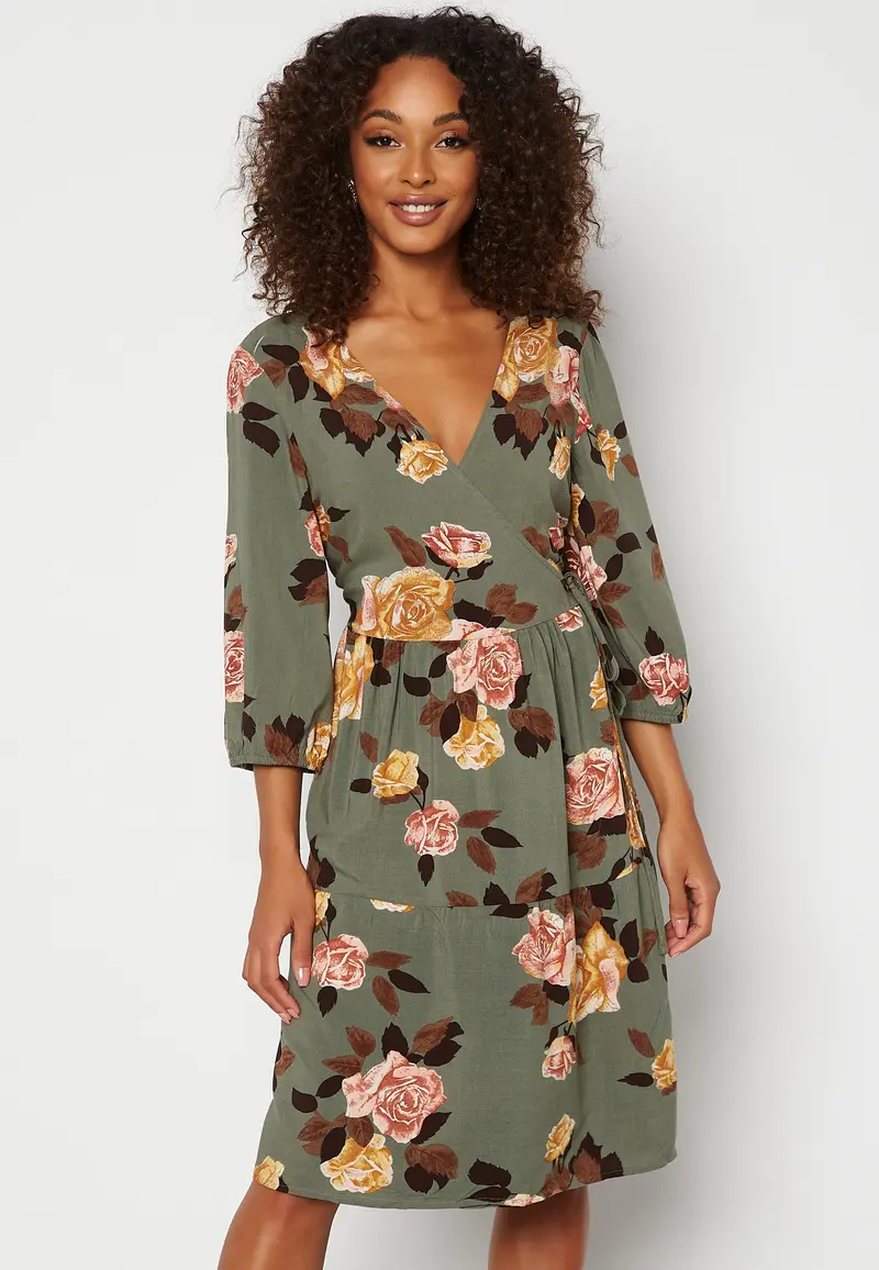 Rose 3/4 Wrap Dress