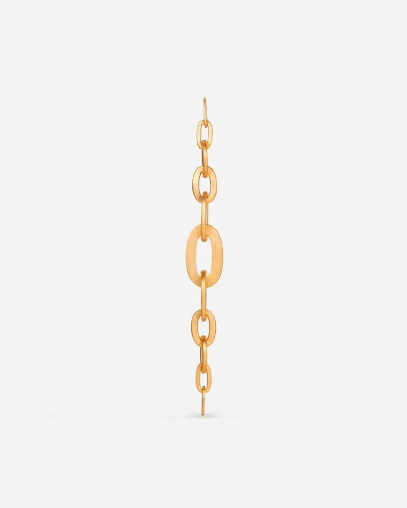 Row Chain Earrings - Guld