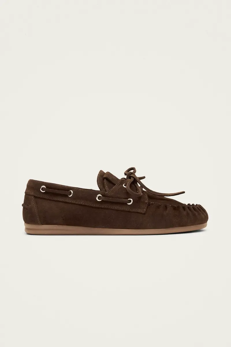 Rowan Suede Brown Leather Loafers