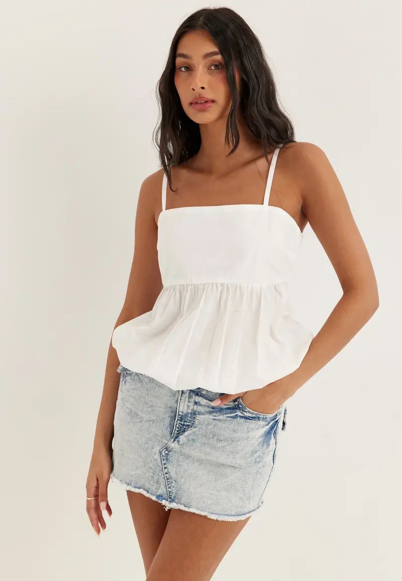 Sadie Mini Denim Skirt Flap