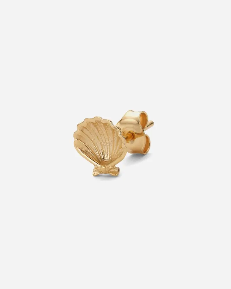 Salon Scallop Earstud Back - Gold