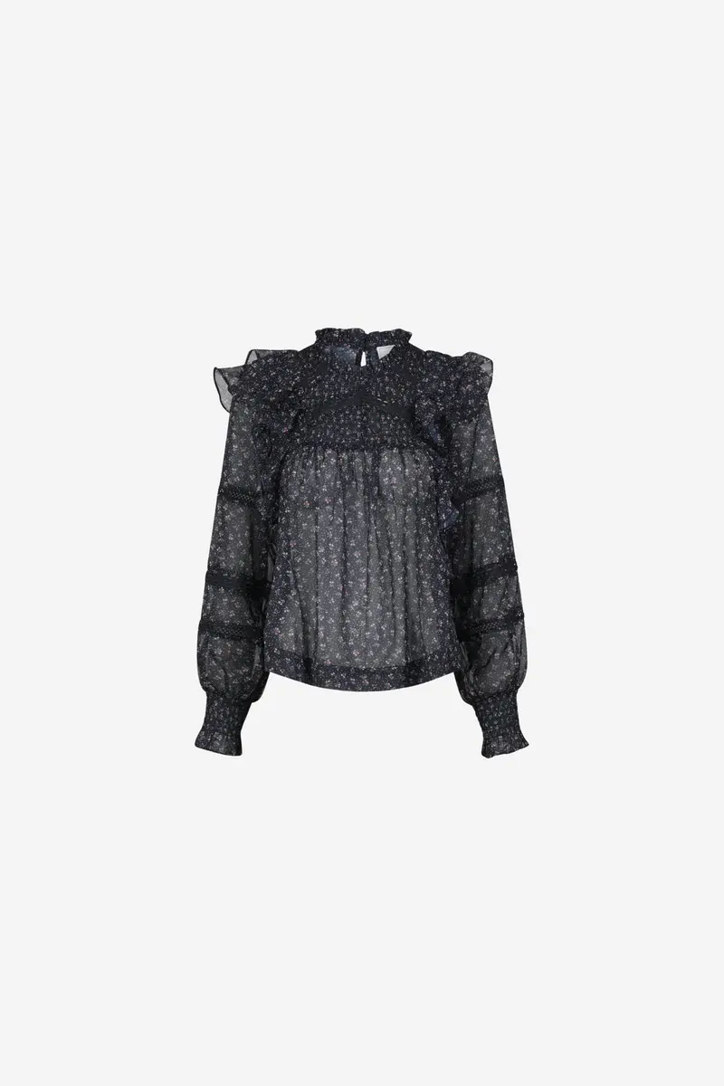 Sarna Mini Rose Blouse Black